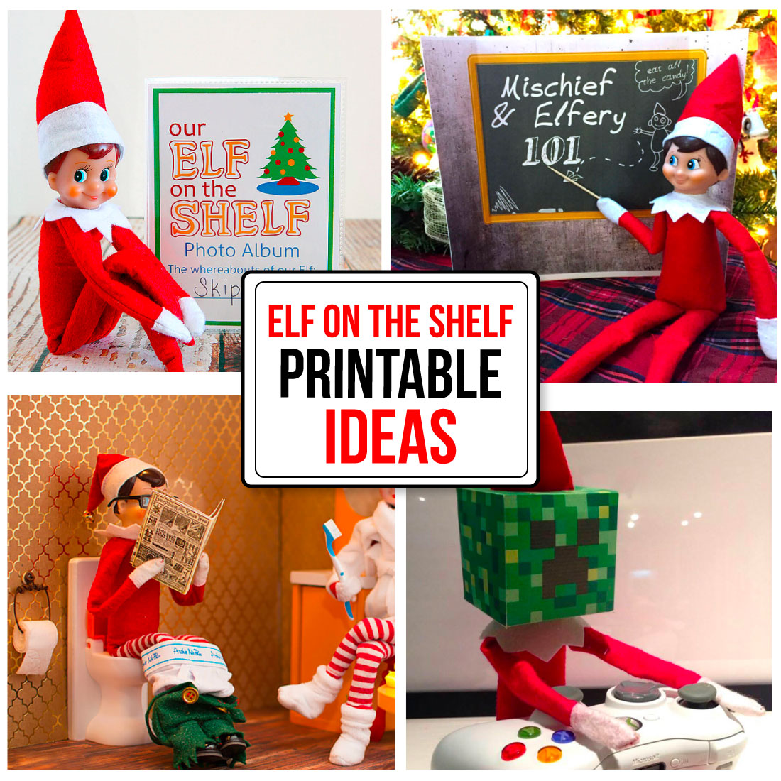 printable elf on the shelf ideas